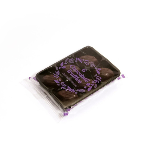 Promotional Winter Flow Wrapped Tray Dark Salted Caramel Chocolate Truffles x6