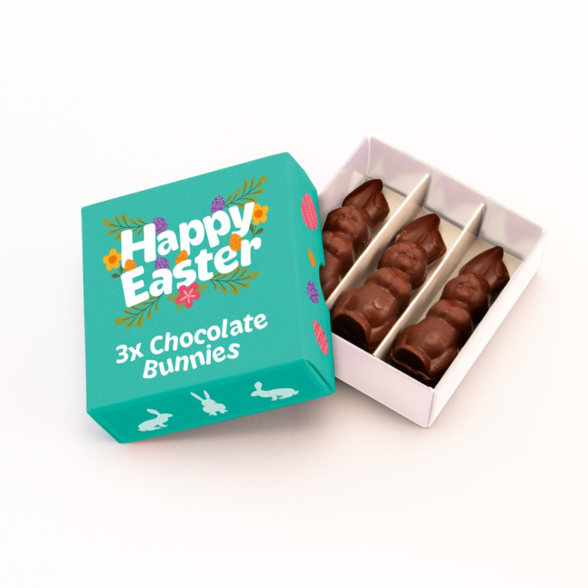 Promotional Easter Eco Treat Box Chocolate Bunnies