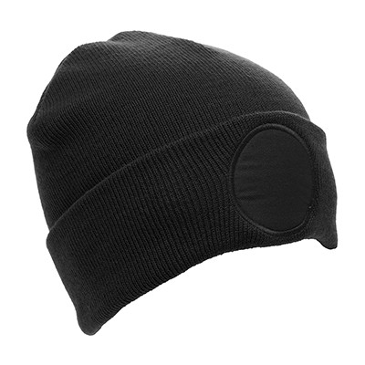 Promotional Circular Patched Beanie Hat - Image 1