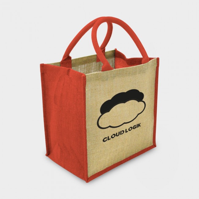 Promotional Coloured Brighton Jute Bag  - Image 4