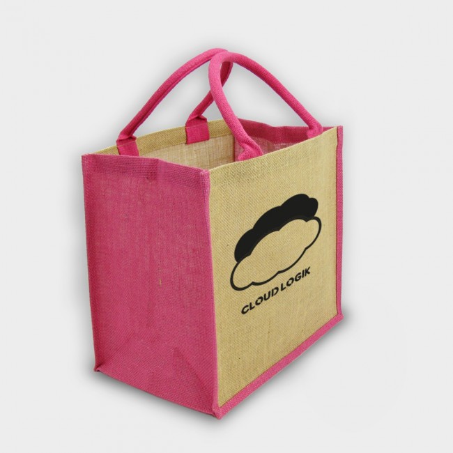 Promotional Coloured Brighton Jute Bag  - Image 1