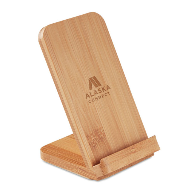 Promotional Bamboo Wireless Charging Stand