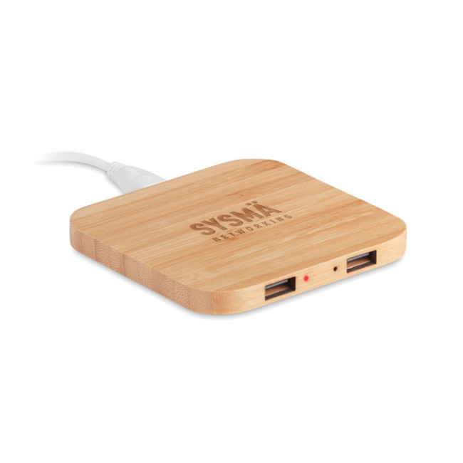 Promotional Bamboo Wireless Charging Pad 5W