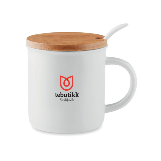 Promotional Porcelain Mug With Spoon