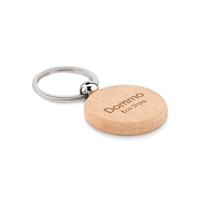 Promotional Round Wooden Keyring