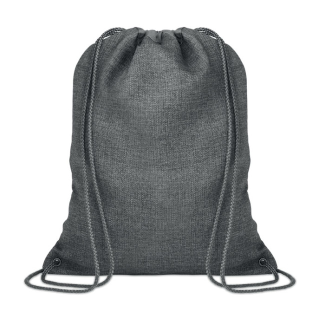 Promotional Heathered Drawstring Bag 1200D - Image 1