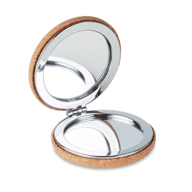 Promotional Pocket Mirror With Cork Cover