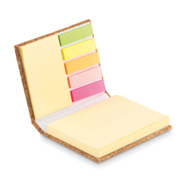 Promotional Cork Sticky Note Memo Pad - Image 2