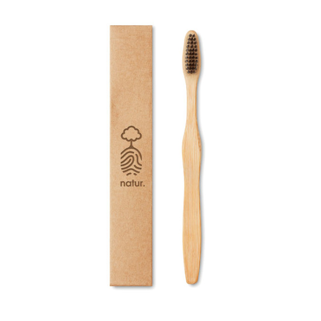 Promotional Bamboo Toothbrush In Kraft Box - Image 1