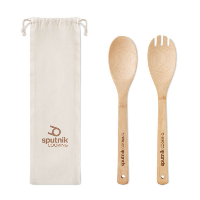 Promotional Set bamboo Utensils Salad