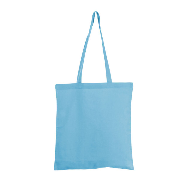 Promotional Light Blue Coloured Cotton Shopper