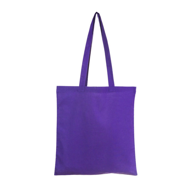 Promotional Purple Coloured Cotton Shopper