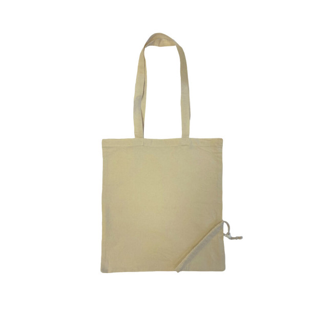 Promotional Natural Cotton Folding Shoppper