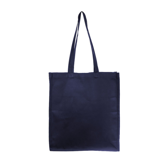 Promotional 7oz Navy Cotton Bag With Gusset