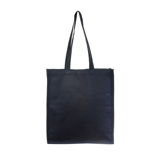 Promotional 7oz Black Cotton Bag With Gusset