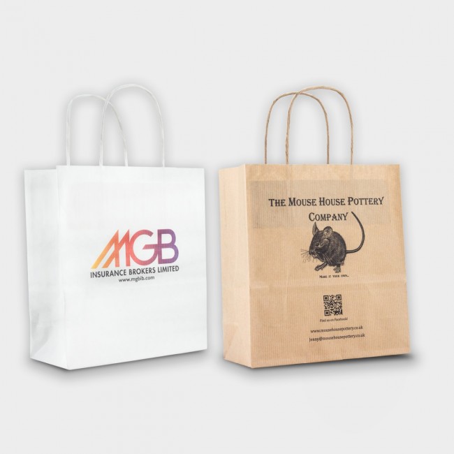 Promotional Green & Good Mini Kraft Paper Bag Digital Print - Sustainable Paper - Image 1