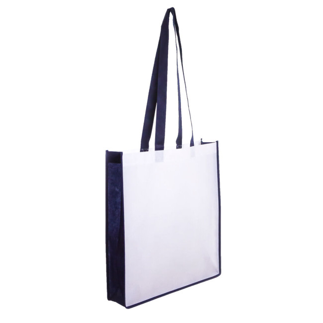 Promotional Non Woven Bag With coloured Gusset - Image 1