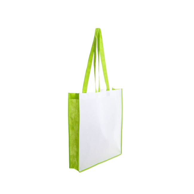 Promotional Non Woven Bag With coloured Gusset - Image 3