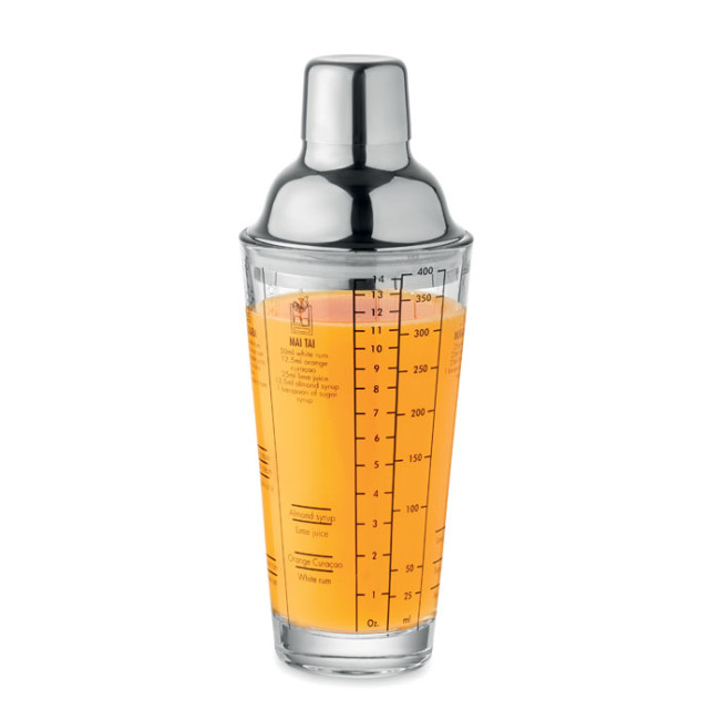 Promotional Glass Cocktail Shaker 400ml - Image 1