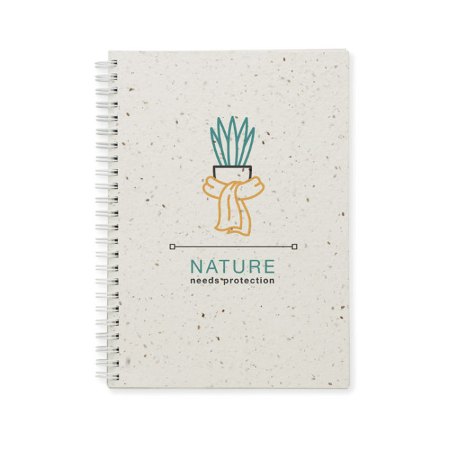 Promotional A5 Seed Paper Cover Notebook - Image 1