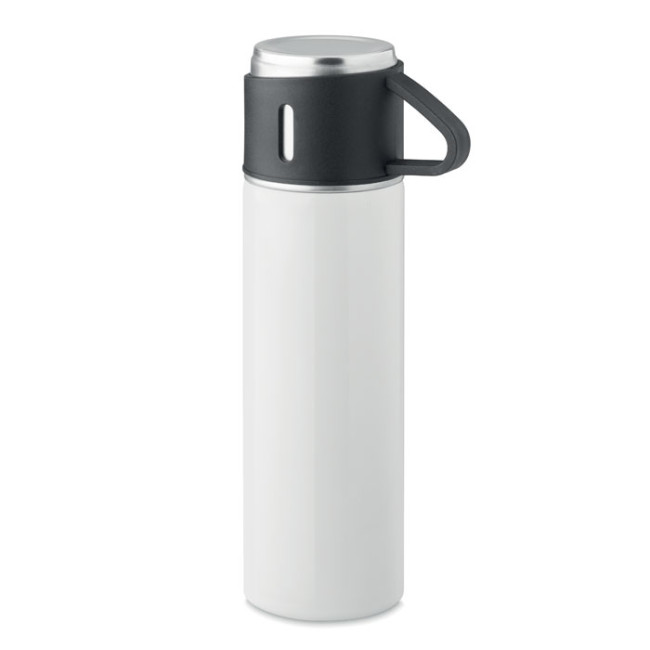 Promotional Double Wall Stainless Steel Flask 420ml - Image 1