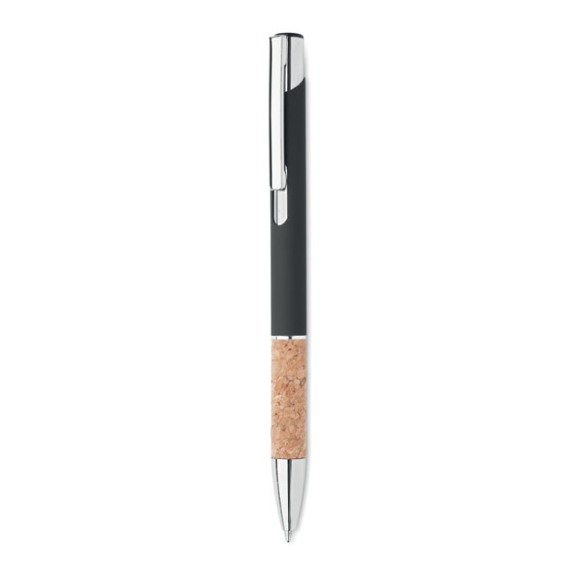 Promotional Push Button Aluminium Pen With Cork Grip - Image 3