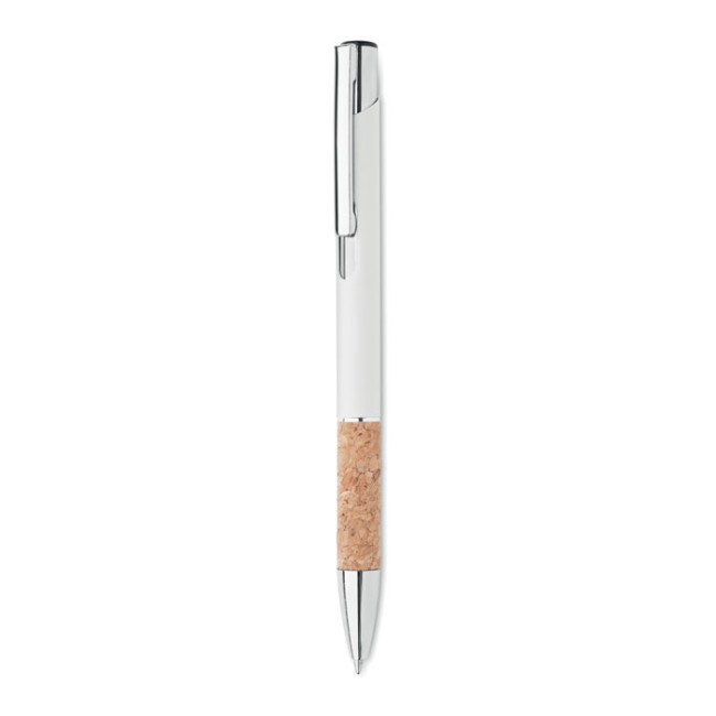 Promotional Push Button Aluminium Pen With Cork Grip - Image 2