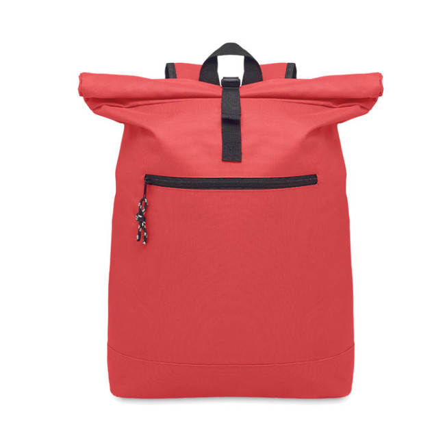 Promotional 600D Polyester Rolltop Backpack - Image 2