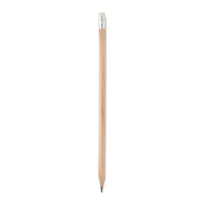 Promotional Natural Pencil With Eraser