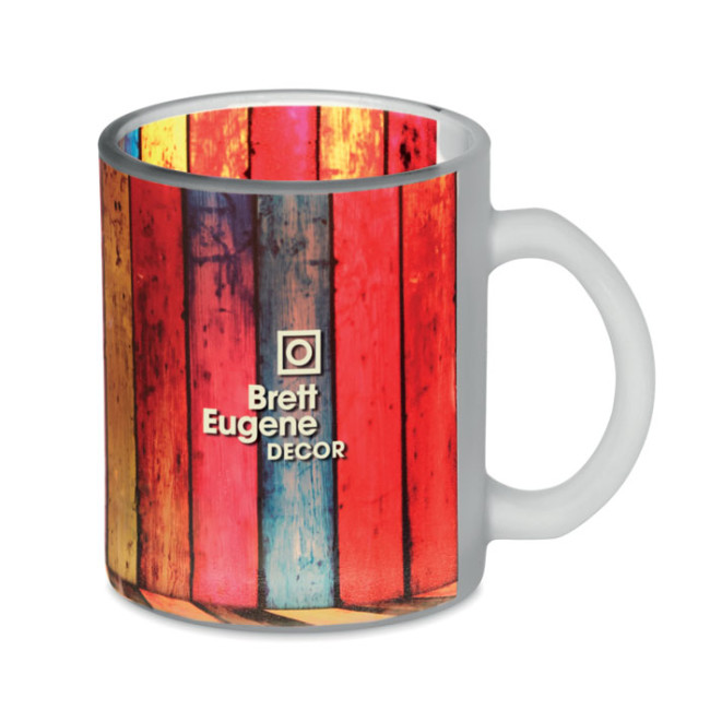 Promotional Matt Glass Sublimation Mug 300ml