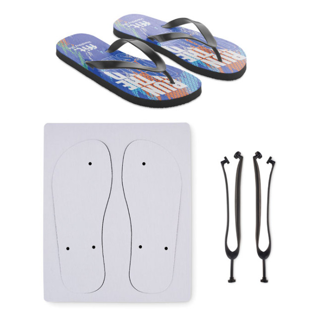 Promotional Sublimation Beach Flip Flops Size 38-41 - Image 1