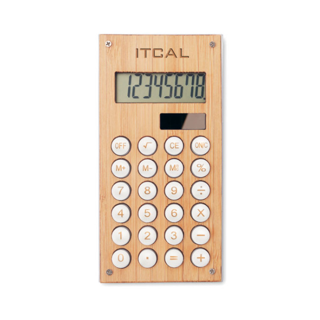 Promotional 8 Digit Bamboo Calculator