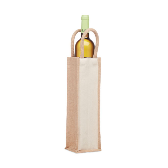 Promotional Jute Wine Bag For One Bottle