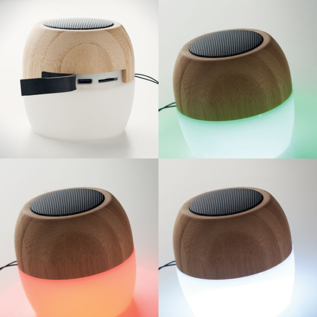 Promotional 5.0 Wireless Bamboo Speaker - Image 2