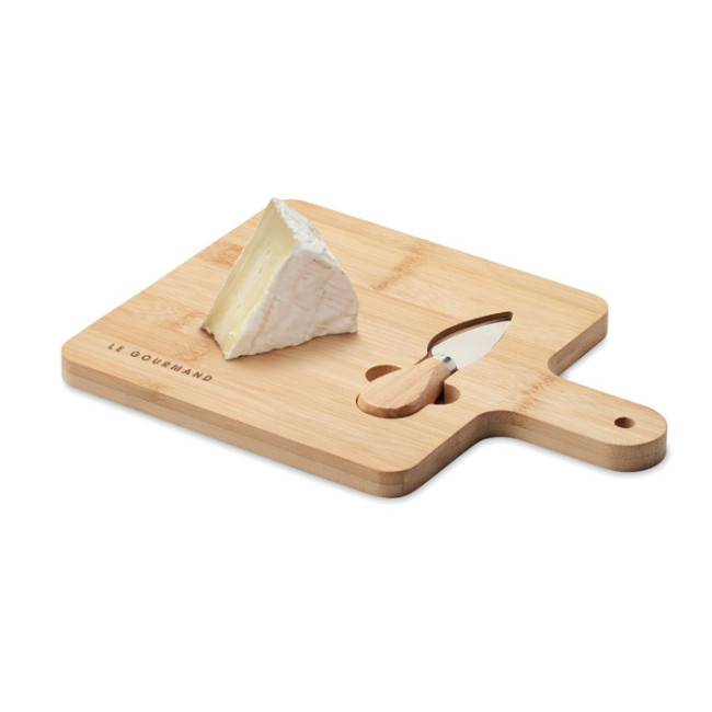 Promotional Cheese Board Set In Bamboo