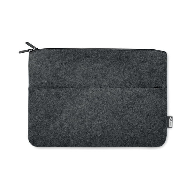 Promotional RPET Felt Zipped Laptop Bag - Image 2