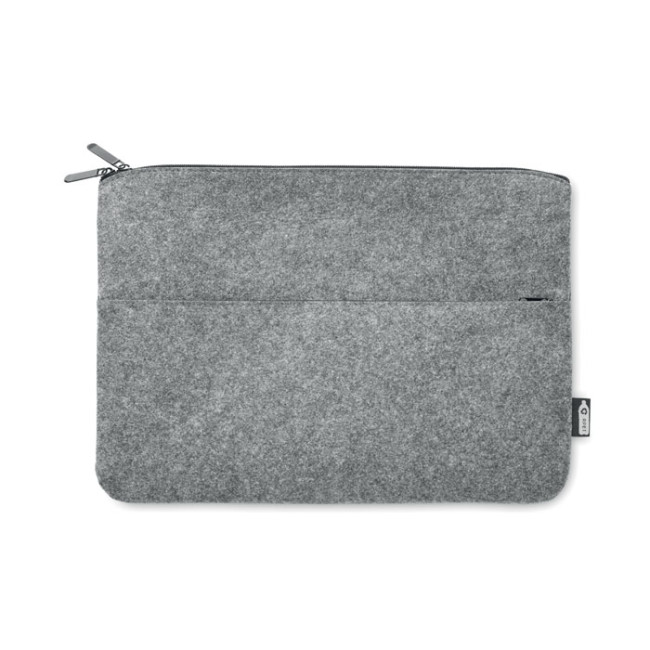 Promotional RPET Felt Zipped Laptop Bag - Image 1