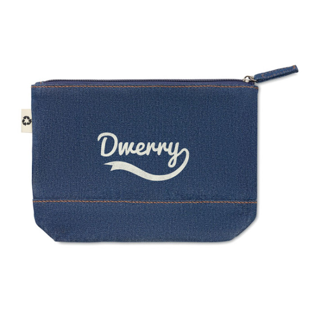 Promotional Recycled Denim Cosmetic Pouch