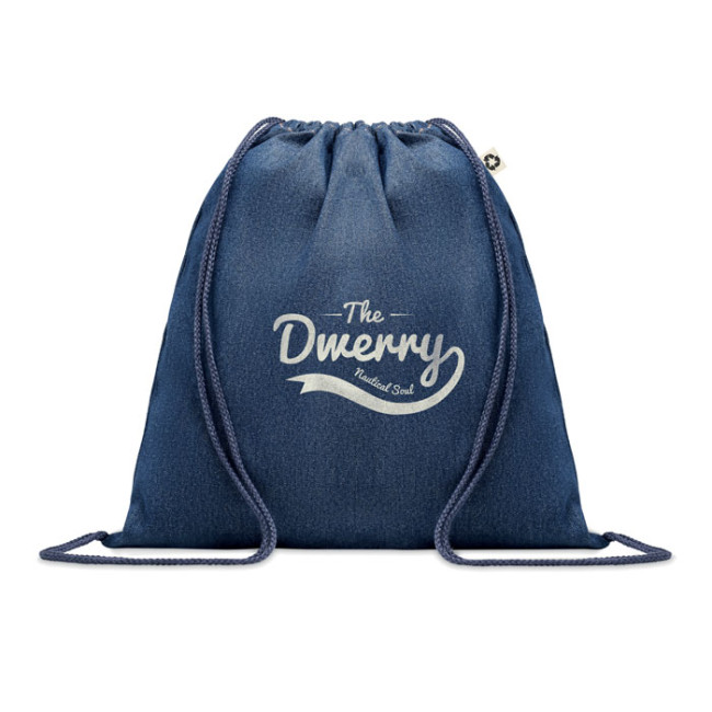 Promotional Recycled Denim Drawstring Bag