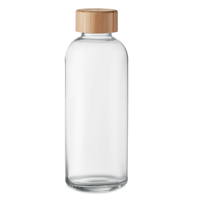 Promotional Glass Bottle 650ml Bamboo Lid