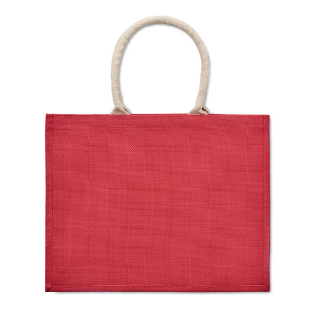 Promotional Jute Bag With Cotton Handle - Image 2