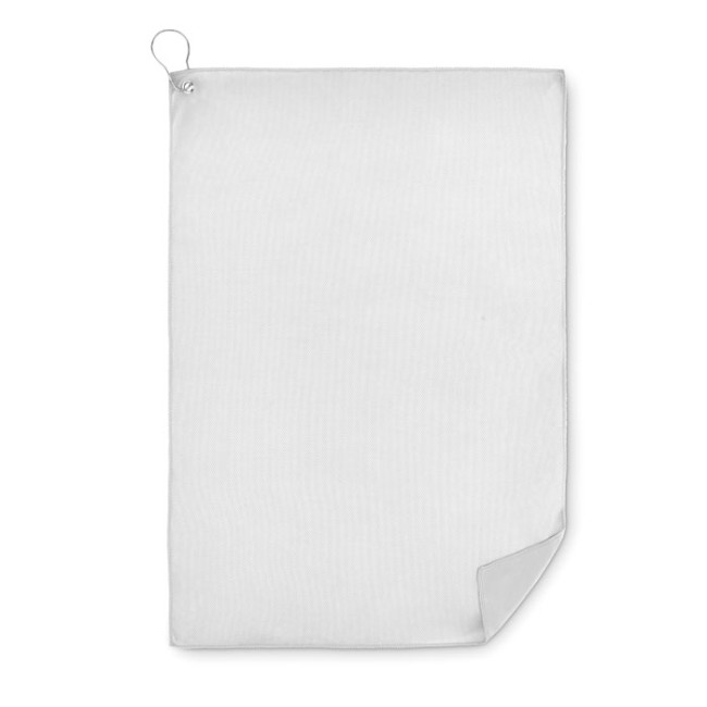 Promotional RPET Golf Towel With Hook Clip - Image 2