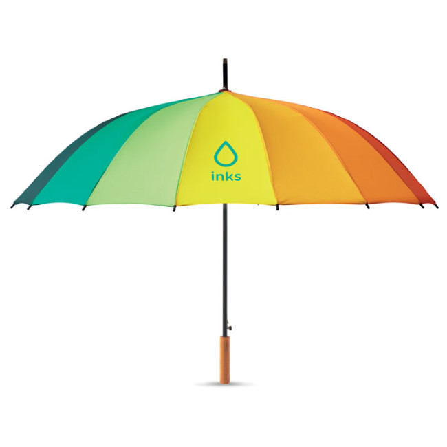 Promotional 27 Inch Rainbow Umbrella - Image 1