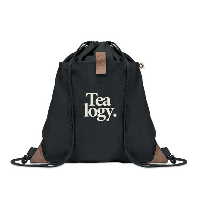 Promotional Recycled Cotton Drawstring Bag - Image 1