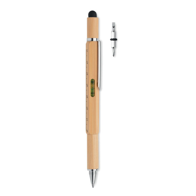 Promotional Spirit Level Pen In Bamboo