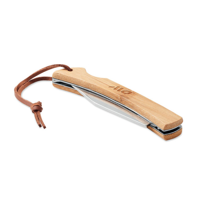 Promotional Foldable Knife In Bamboo