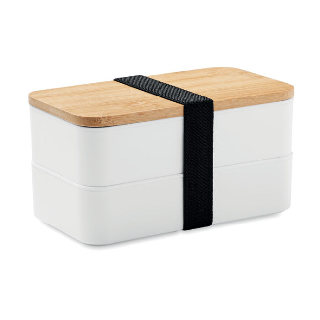 Promotional Lunch Box In PP And Bamboo Lid - Image 2