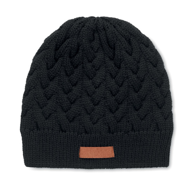 Promotional Cable Knit Beanie In RPET - Image 1