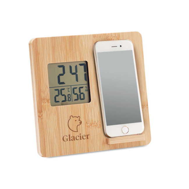 Promotional Bamboo Weather Station 10W