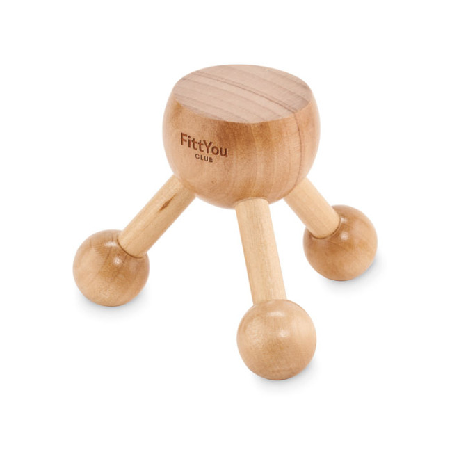 Promotional Hand Held Massager In Wood